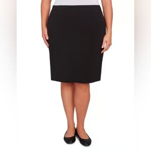 Plus Size Emaline Women's Black Ponte Pencil Skirt Size 24W